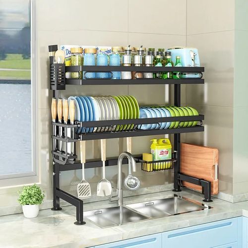 2 Tiers Over The Sink Dish Drainer