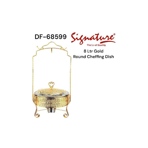 Signature Gold Plated DF-68599 Round Chafing Dish