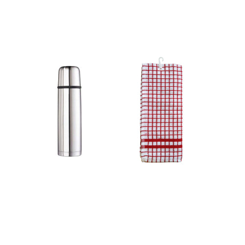Stainless Steel 500ml Vacuum Flask + Free Gift Hand Towel