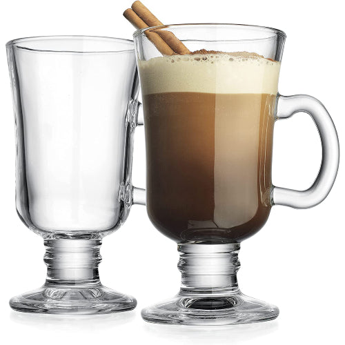 Elegant 2pcs Irish Glass Mugs