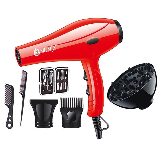 Nunix HD-01C 2200W Red Hair Blow Dryer