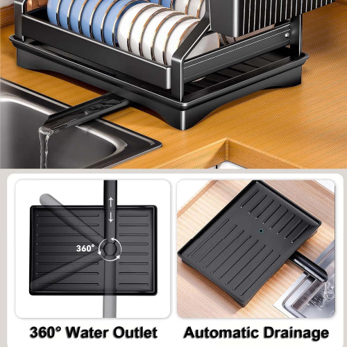 L-Classy High Quality 2-Tier Dish Rack