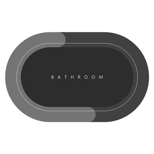 Oval Shaped Absorbent Bathroom Mat