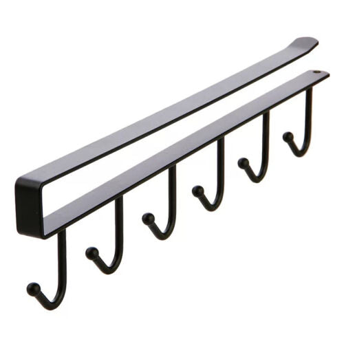 Kitchen Under Shelf 6-Hook Organizer