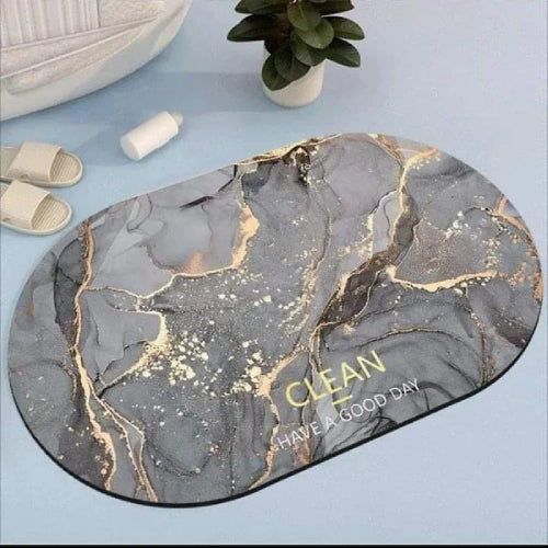Big Size Oval Shaped Absorbent Bathroom Mat