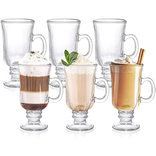 Irish Tea/Coffee 6pcs 250ml Glass Mug
