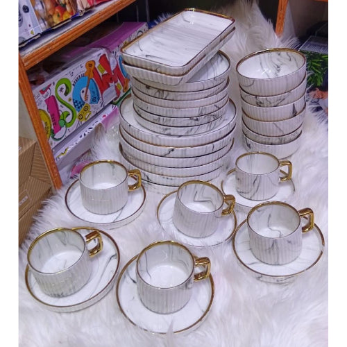 Elegant European Porcelain 32pcs Dinner Set