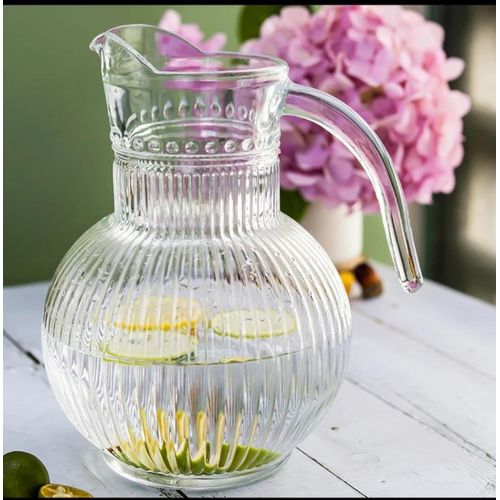 Round Striped 1.8L Glass Juice Pot