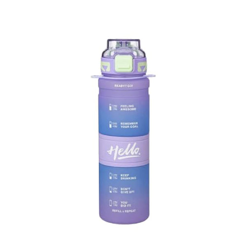 Motivational Time Markings 800ml Water Bottle