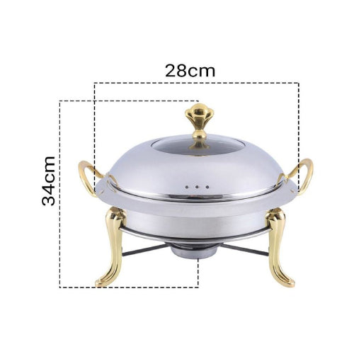 Round Stainless Steel 28cm Chafing Dish