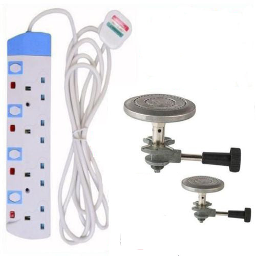 Power King Home Best 4-Way Power Extension & Free Non-Leak Burner
