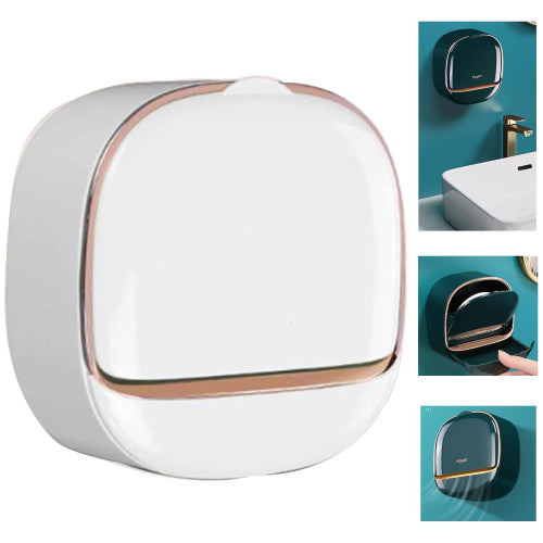 Flip-Top Waterproof Wall Mounted Soap Box