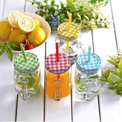 Mason Jar Mug with Straw and Lid