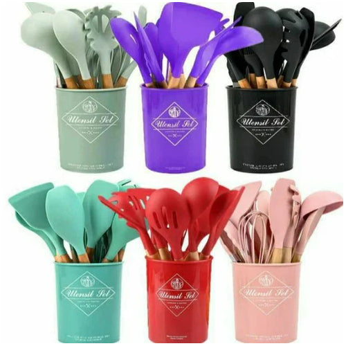 Nonstick Silicon Kitchen Spoon Set