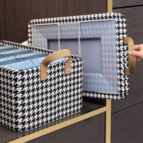 Non Woven Checked Wardrobe Organizer