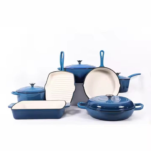 Cast Iron Enamel 11pcs Cookware Set
