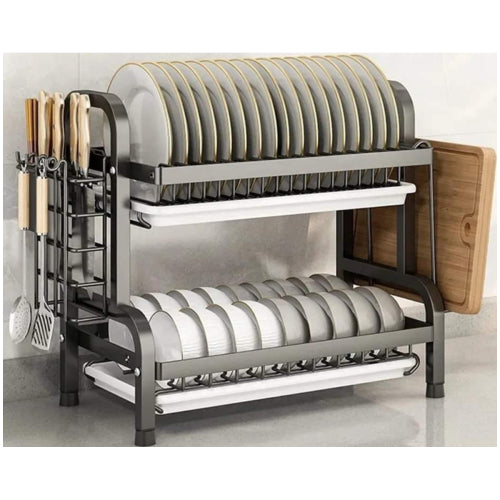 2-Layer Black Dish Rack