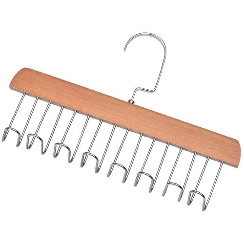 Multi Hook Lotus Wood & Stainless Steel Cloth Hanger