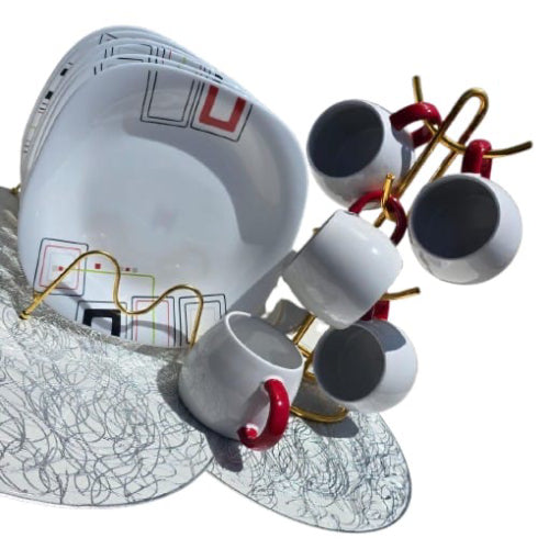 Ceramic 12pcs Unique Dinner Set