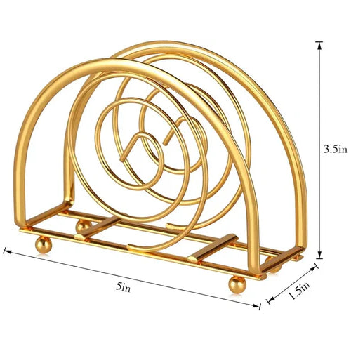 Metallic Gold Serviette Holder