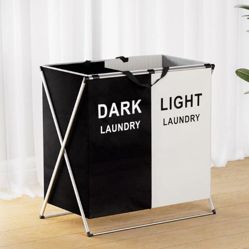2 Section Light & Dark Laundry Basket