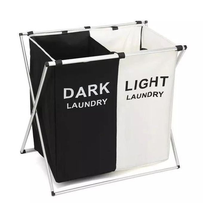 2 Section Light & Dark Laundry Basket