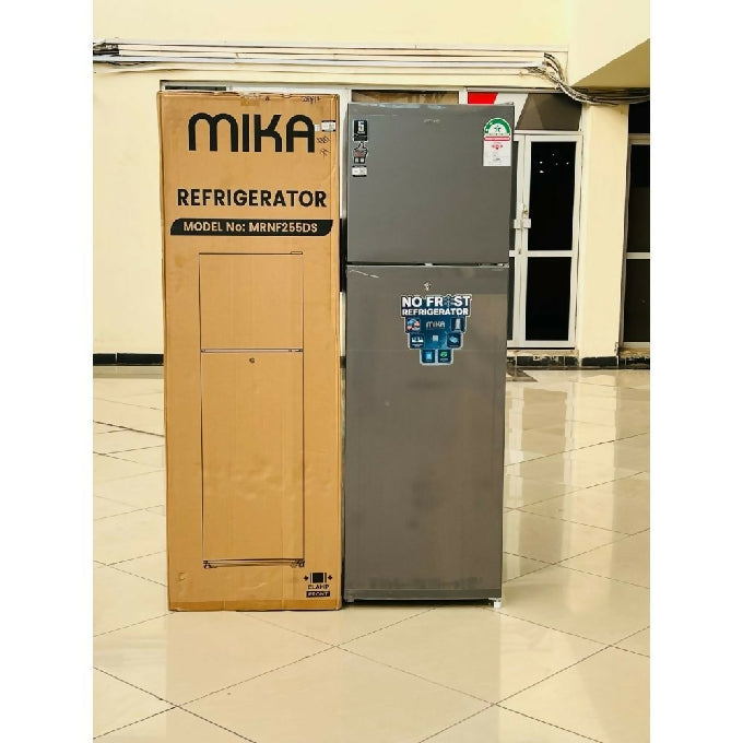 MIKA-Fridge-255L-2-Door-Top-Mount-Freezer-No-Frost-Frost-Free-Dark-Silver-MRNF255DS-
