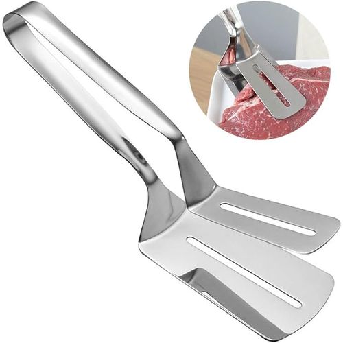 Double Sided Spatula-Metal Food Tongs