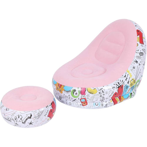 Inflatable Seat Plus Foot Rest with Pump