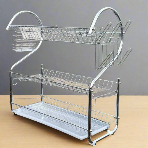 3-Layer Stainless Steel Dish Rack
