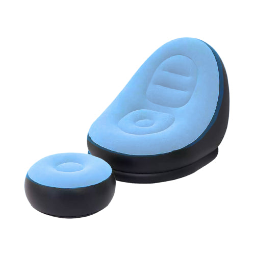 Inflatable Seat With Foot Rest + Manual Pump