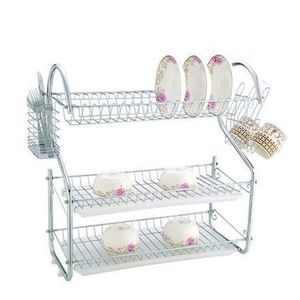 3-Layer Stainless Steel Dish Rack