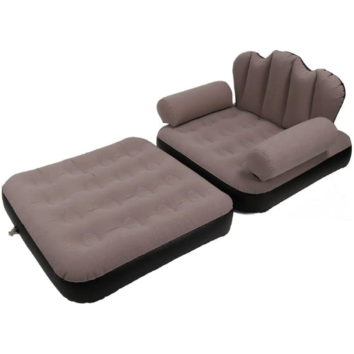 5 in 1 Inflatable Lazy Sofa Bed with L-Shaped Armrest