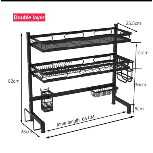 Double Layer Over-the-Sink Dish Rack