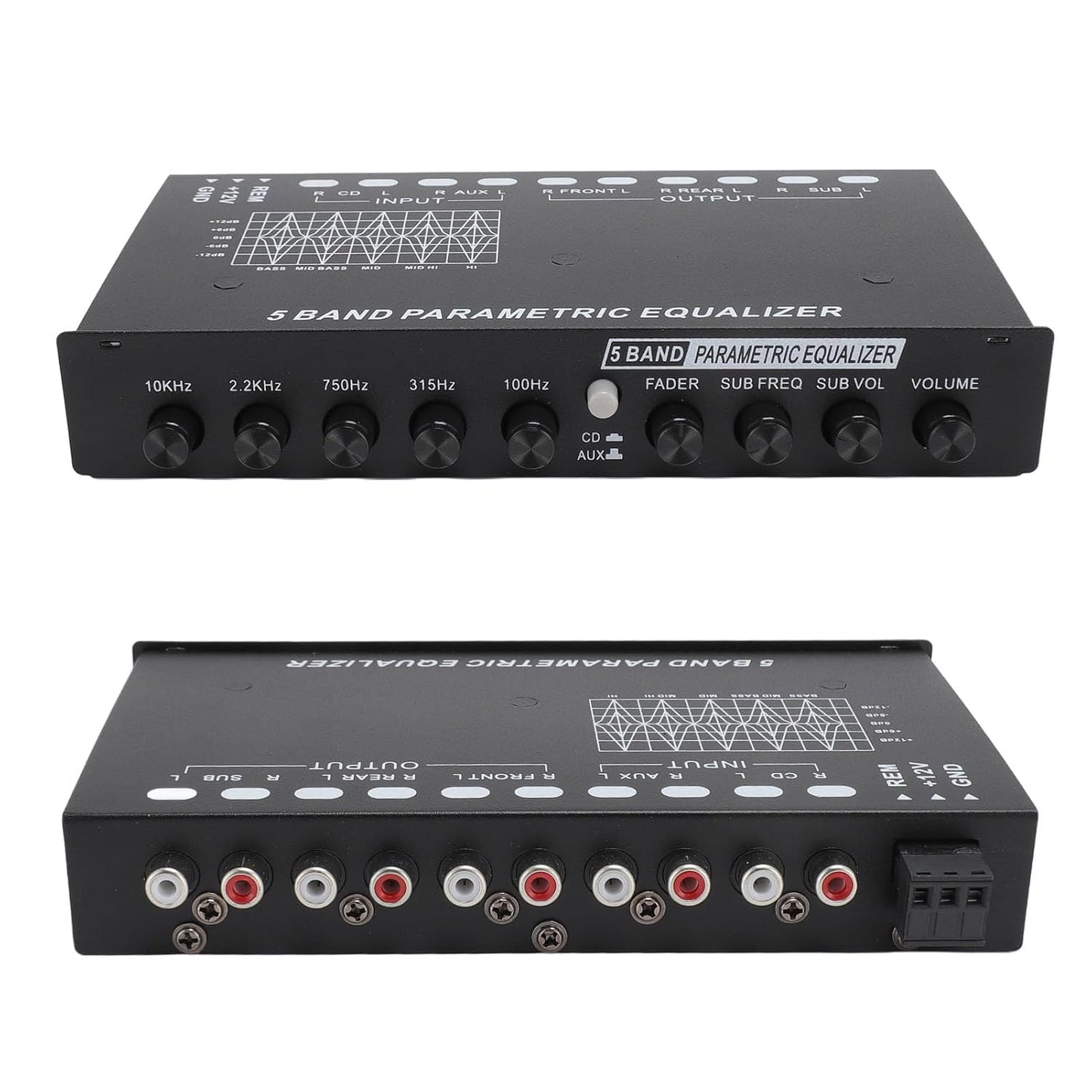 Adjustable MX508 5 Band Car Equalizer