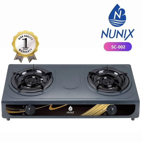 Nunix SC-002 Double Burner Gas Stove Cooker