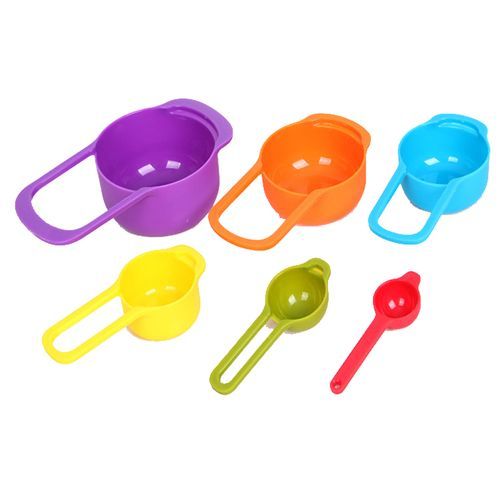 Multicolor -6Pcs Measuring Cups And Spoons Set