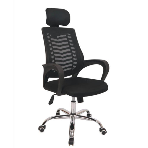 Secretarial Mesh Office Chair with Headrest