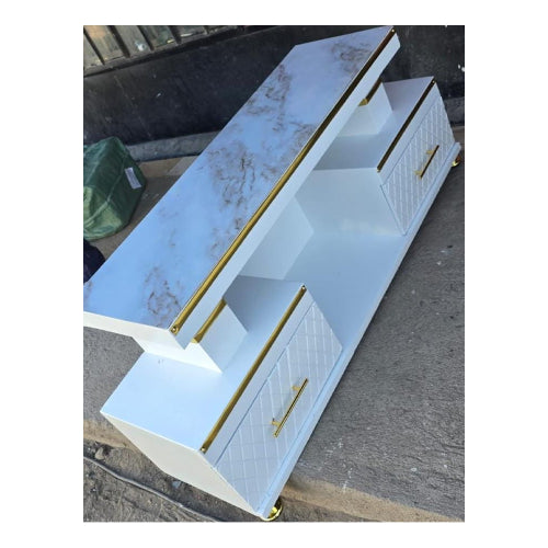 Mordern White Marble Top TV Stand