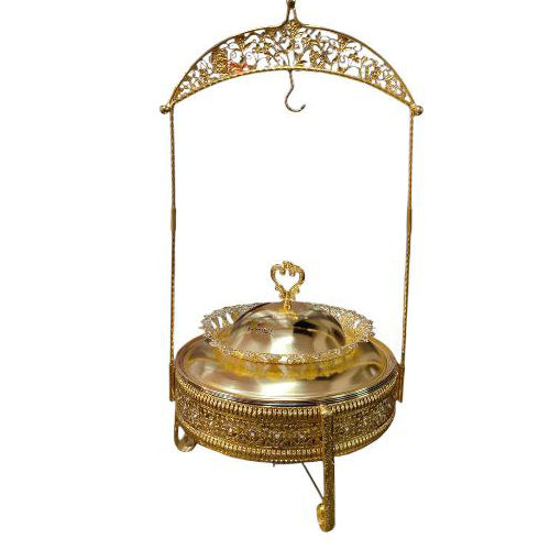 Signature Gold Plated DF-68089 8L Round Chafing Dish