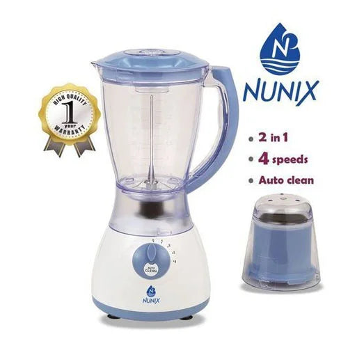 Nunix AK300 Blender With Grinding Machine1.5L Blue