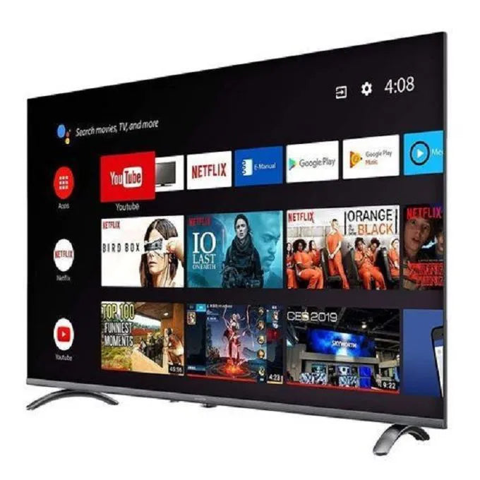BLUETOOTH VITRON HTC4388FS 43" INCH FRAMELESS FHD SMART TV ANDROID TV NETFLIX ,YOUTUBE TELEVISION INBUILT DECODER , BUILT-IN WIFI, APP STORE 1GB-RAM 8GB-ROM 2*USB PORTS,3*HD