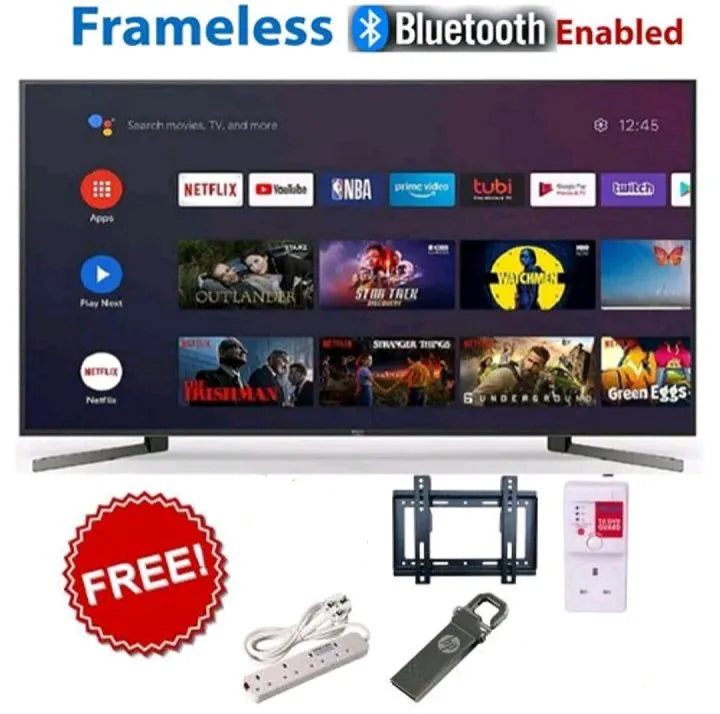 TCL 32" inch Bluetooth Enabled Inbuilt decoder Frameless Smart Android TV HDR10 DOLBY LED WIFI TelevisionChromecast Google Playstore Netflix Youtube+ FREE GIFTS