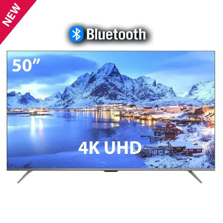 BLUETOOTH Vitron 50" Inch Frameless Television HTC 5068US Ultra HD Android Smart TV with Netflix Youtube 1.5GB+8GB USB/SD WIFI Television Multifuctional TV+7 FREE EXTRA GIFTS