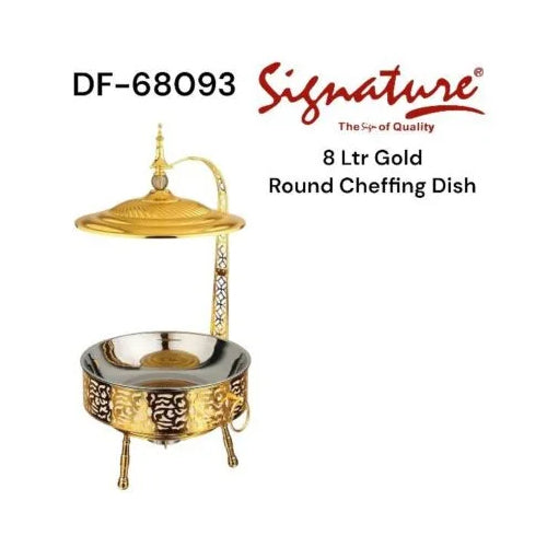 Signature Gold Plated DF-68093 Round Chafing Dish