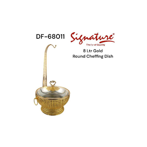 Signature Gold Plated DF-68011 Round Chafing Dish