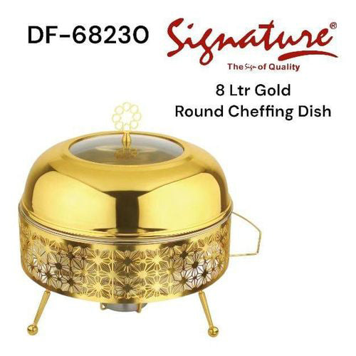 Signature Gold Plated DF-68230 Round Chafing Dish