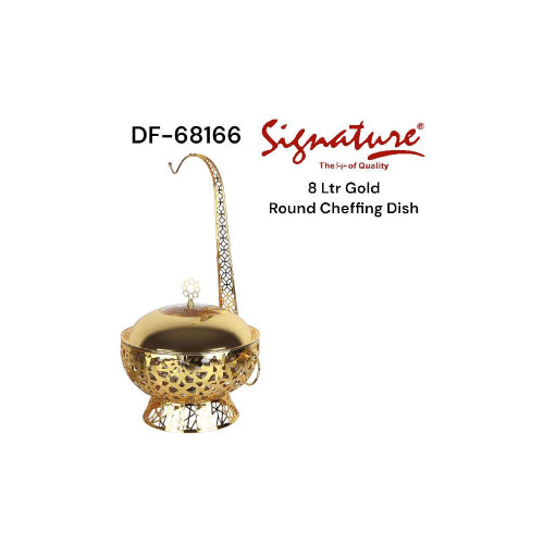 Signature Gold Plated DF-68166 Round Chafing Dish