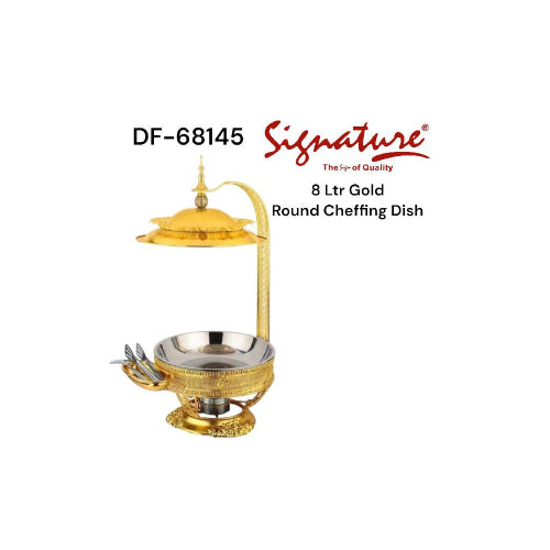 Signature Gold-Plated DF-68145 Round Chafing Dish