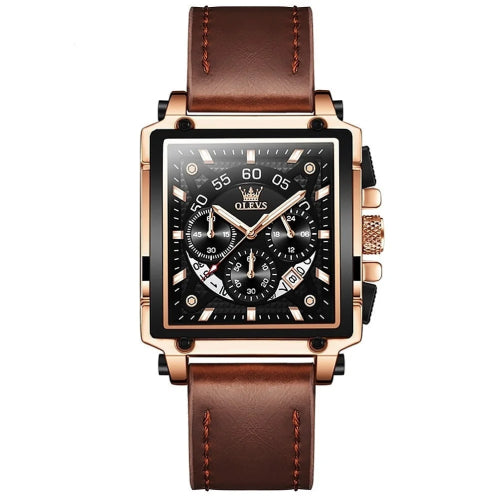 Olevs Chronograph Model 9919-Square Luxury Men's Watch